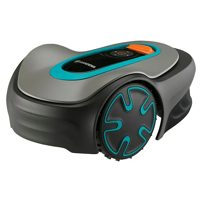 Gardena Robot cortacésped Sileno Minimo 250 - 18 V, Iones de litio, 2,1 Ah, 1 batería, Recomendación máxima de superficie: 250 m² - Vista angular