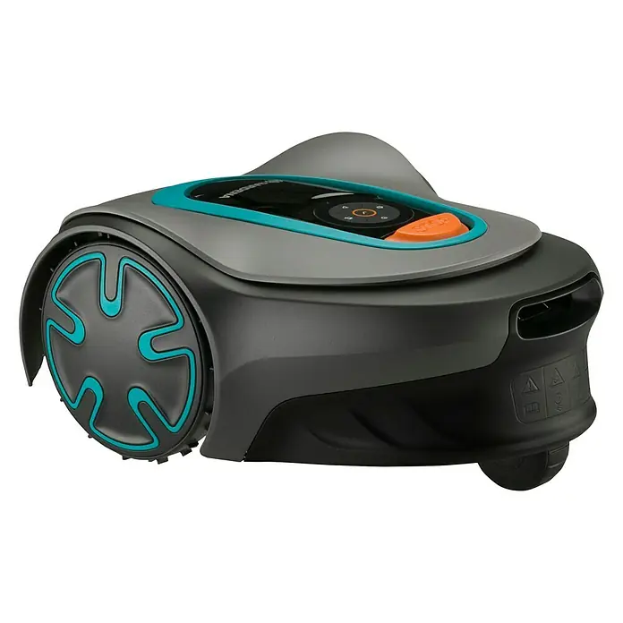 Gardena Robot cortacésped Sileno Minimo 250 - 18 V, Iones de litio, 2,1 Ah, 1 batería, Recomendación máxima de superficie: 250 m² - Vista angular