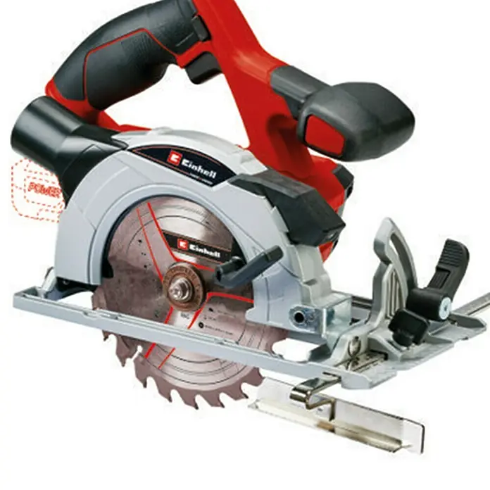 Einhell Power X-Change Akku-Handkreissäge TE-CS 18/165-1 Li - Solo - 18 V, Ohne Akku, Leerlaufdrehzahl: 4.200 U/min, Sägeblatt: Ø 165 mm - Detailaufnahme