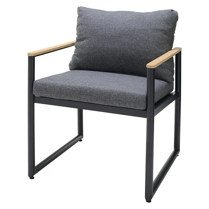 SENSUM Gartensessel Bergby - B x T x H: 62 x 67 x 76 cm, Grau - Diagonale Ansicht
