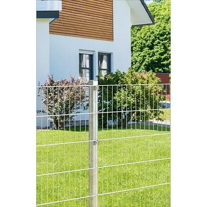 Mattenzaun Small - 200 x 83 cm, Silber - Detailaufnahme