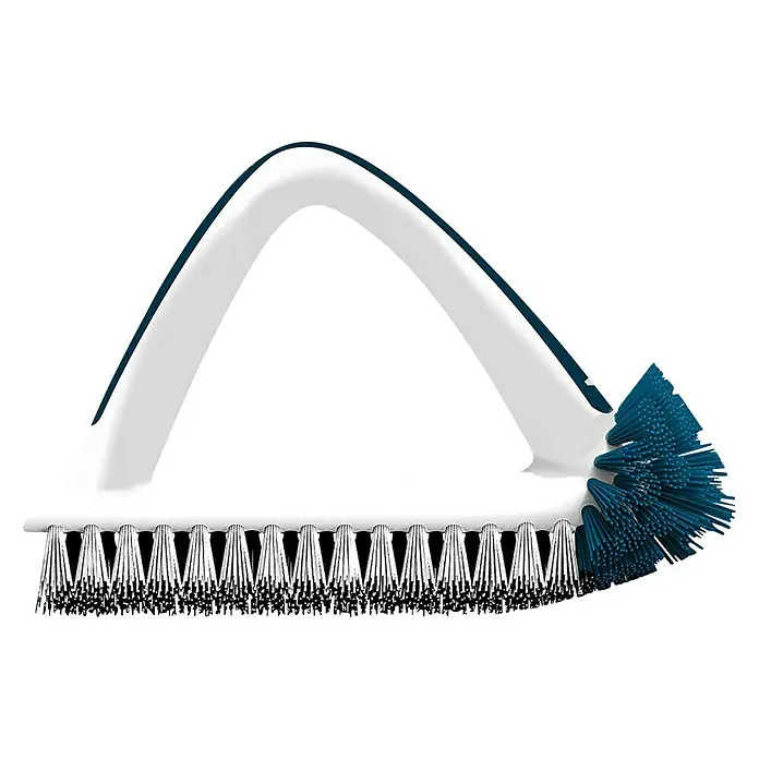 Unger Handwasborstel Plat - Wit/blauw, 20 x 7 x 17 cm - Vooraanzicht