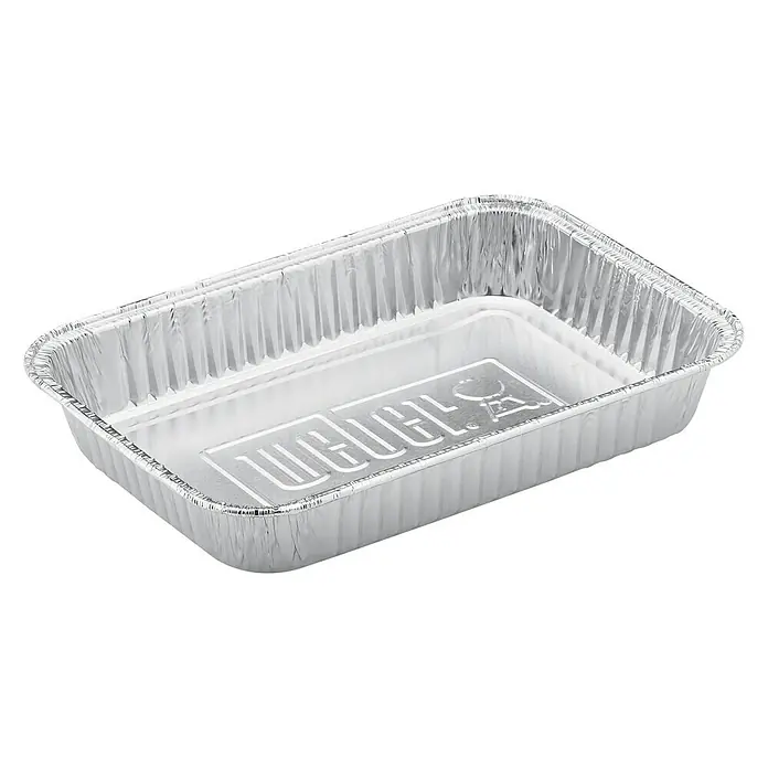 Weber Bandejas de aluminio - Pequeño, 10 uds. - Vista angular
