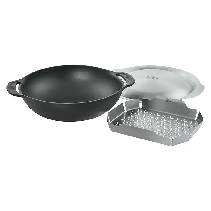 Weber Gourmet BBQ System Wok - 3 -tlg. - Diagonale Ansicht