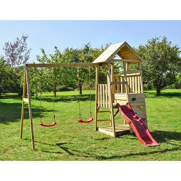 Wendi Toys Kinderspielturm Salamander - 290 x 340 cm - Stimmungsaufnahme