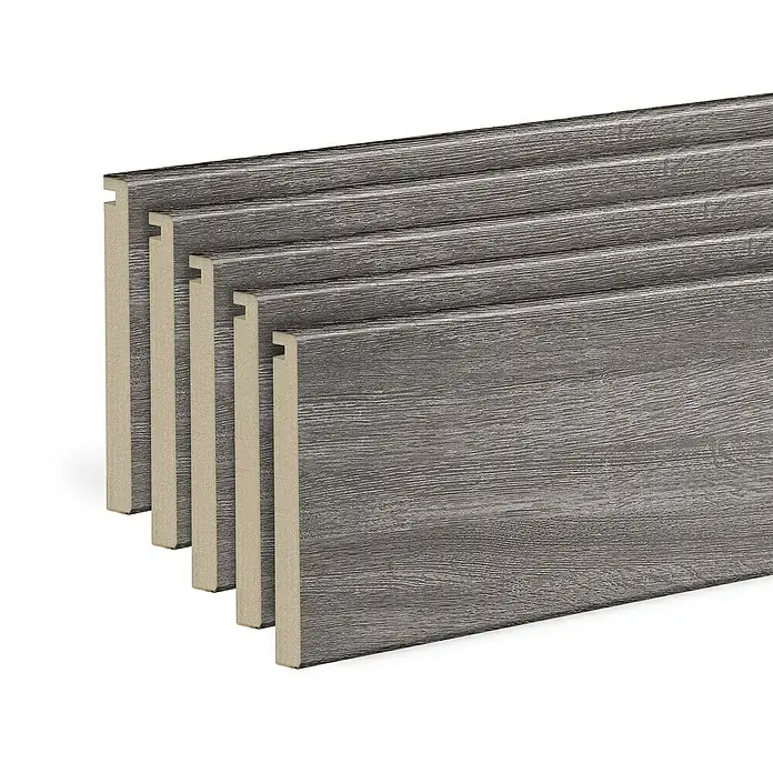 Tapeta acanalada Módena - 8 cm x 2,2 m, Gris, 5 ud. - Primer plano