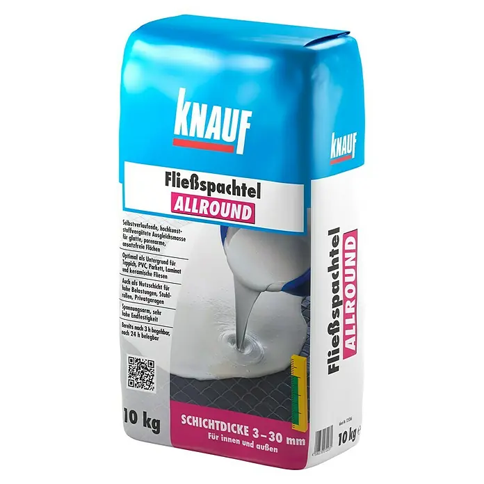 Knauf Fließspachtel allround - 10 kg, Schichtdicke: 3 - 30 mm - Vorderansicht