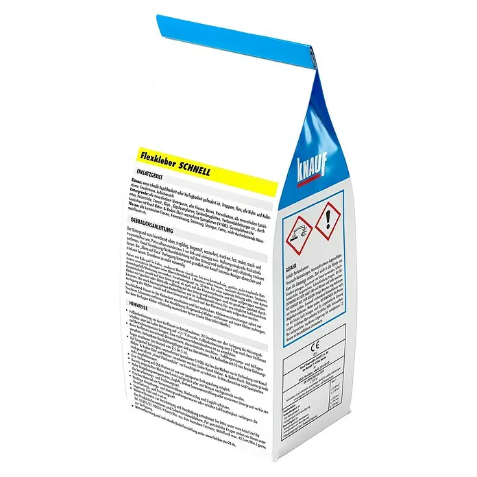 Knauf Flexkleber Schnell - 1 kg, Begehbar nach: 3 h - Rückansicht