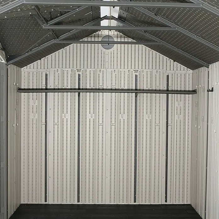 Lifetime Gerätehaus Texas - 381 cm, 244 cm, Kunststoff, Lichtgrau - Detailaufnahme