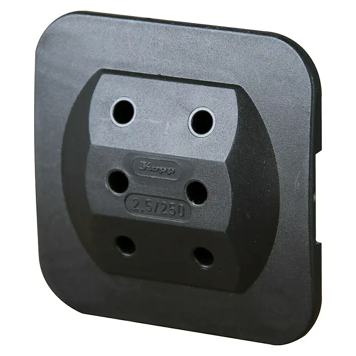 Kopp Euro-adapter 3 x Euro - 2,5 A - Vooraanzicht