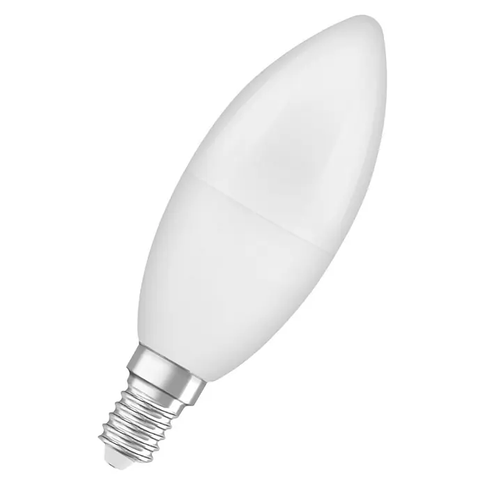 Osram Star Bombilla LED Classic B 60 - E14, 7,5 W, 806 lm, Color de luz: Blanco cálido - Vista frontal