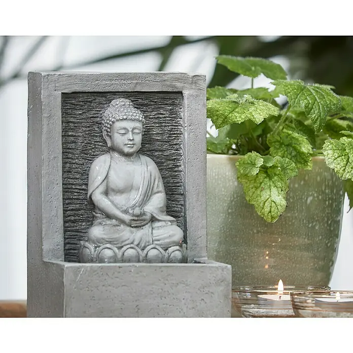 Fuente Pekan - 9,5 x 10 x 23,5 cm, Gris/Arena - Foto ambiente