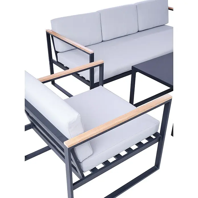SENSUM Conjunto de muebles Inari - 5 piezas, Aluminio, Negro - Primer plano