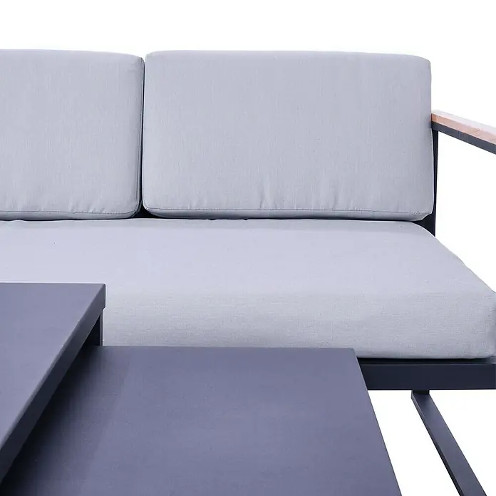 SENSUM Conjunto de muebles Inari - 5 piezas, Aluminio, Negro - Primer plano