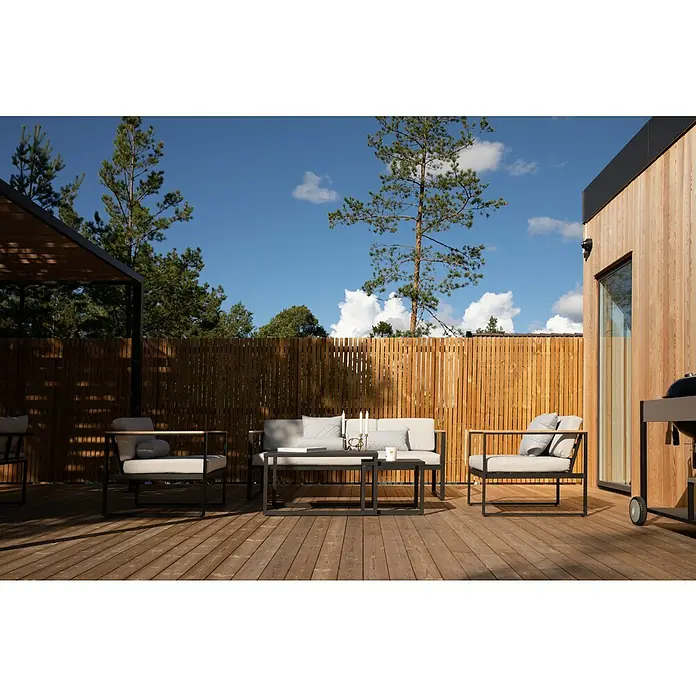 SENSUM Conjunto de muebles Inari - 5 piezas, Aluminio, Negro - Foto ambiente