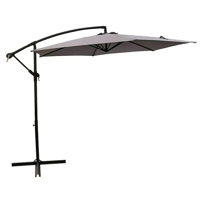 Parasol de jardín Enna - Taupe, Diámetro: 300 cm - Vista de perfil derecho