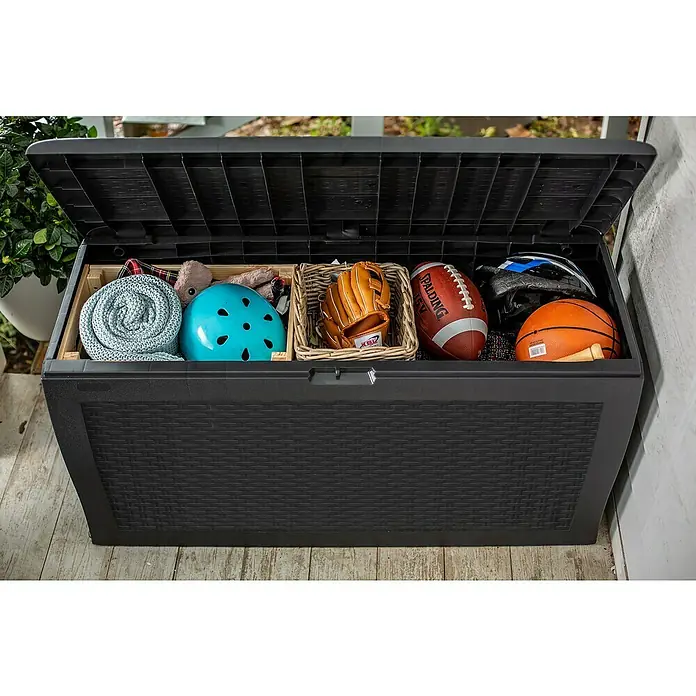Keter Vrtna kutija za pohranu - D x Š x V: 45 x 117 x 57 cm, Antracit - Proizvod u upotrebi