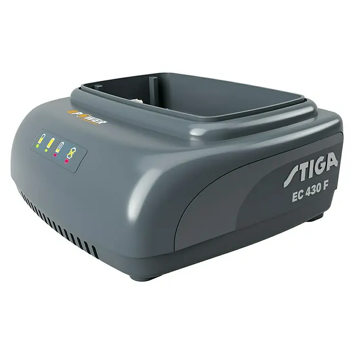 Stiga Ladegerät EC 430 F - Passend für: Stiga Gartenmaschinen 500er-Serie - Diagonale Ansicht