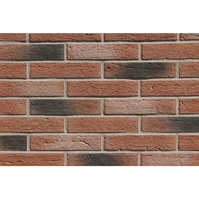 Celina Klinker Verblendstein Handform Old Millhouse - 24 x 5,2 cm, Braun/Grau, Steinoptik - Detailaufnahme
