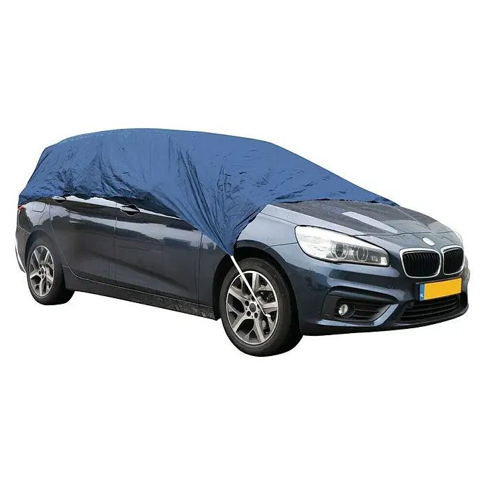 Carpoint Autohoes Dak MPV Polyester M 391 x 188 x 68 cm - Materiaal: Polyester, Kleur: Blauw - Diagonaal zicht