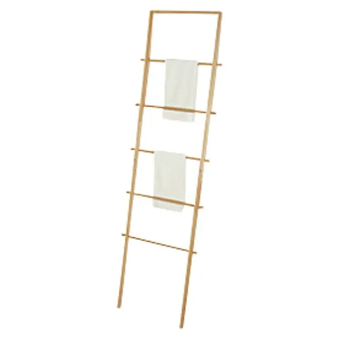 MSV Toallero para baño - Ancho: 51 cm, Bambú - Vista angular
