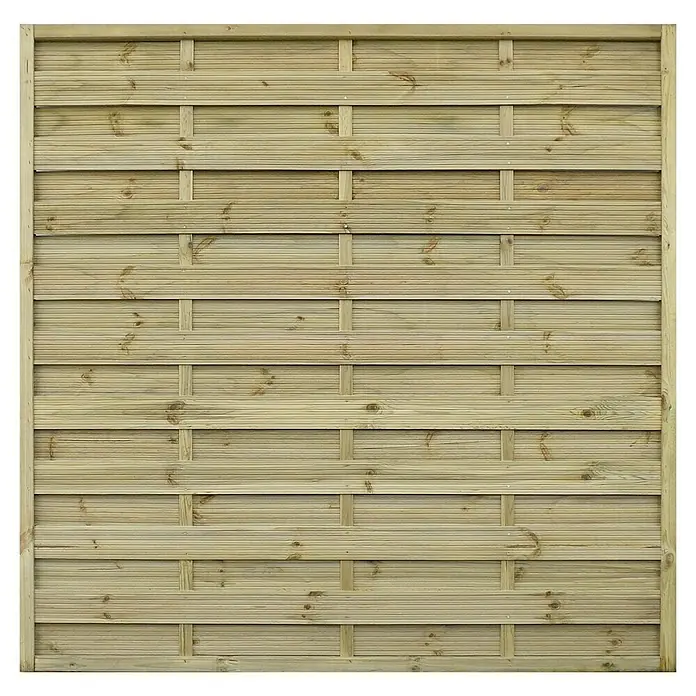 Forest-Style Celosía de madera Fetiche - An x Al: 1,8 x 1,8 m, Natural - Vista frontal