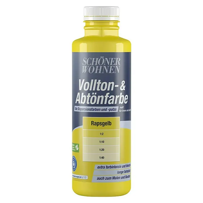 SCHÖNER WOHNEN-Farbe Vollton- & Abtönfarbe - Rapsgelb, 500 ml, Matt - Vorderansicht