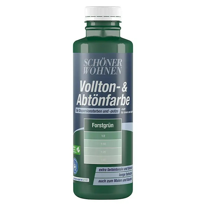 SCHÖNER WOHNEN-Farbe Vollton- & Abtönfarbe - Forstgrün, 500 ml, Matt - Vorderansicht