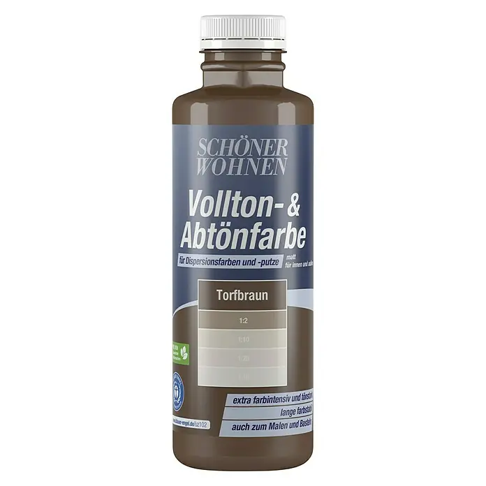 SCHÖNER WOHNEN-Farbe Vollton- & Abtönfarbe - Torfbraun, 500 ml, Matt - Vorderansicht