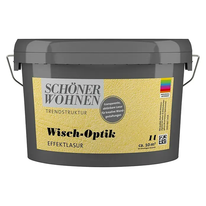 SCHÖNER WOHNEN-Farbe Trendstruktur Effektlasur Wisch-Optik - 1 l, Transparent, Matt - Vorderansicht