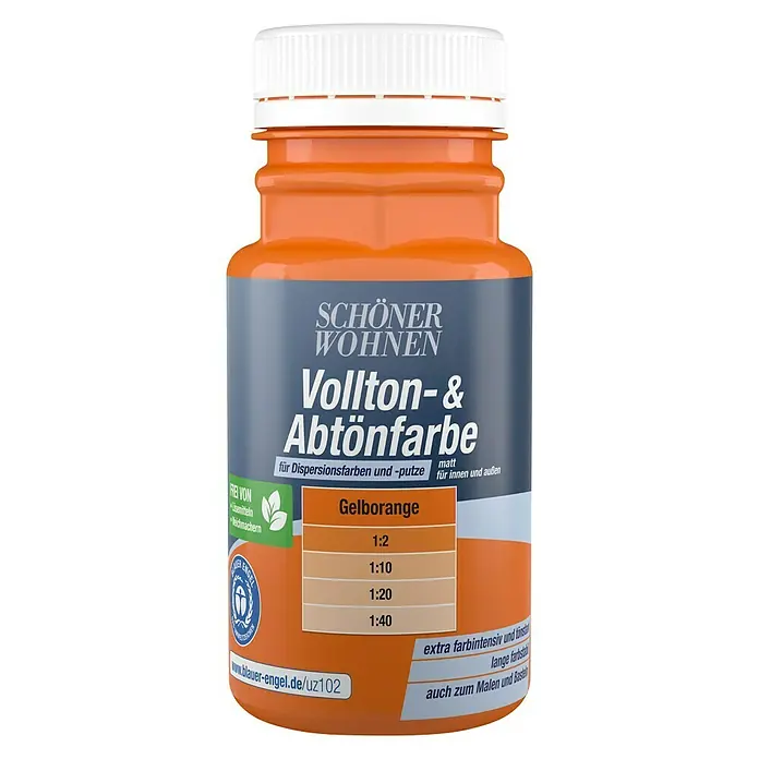 SCHÖNER WOHNEN-Farbe Vollton- & Abtönfarbe - Gelborange, 125 ml, Matt - Vorderansicht