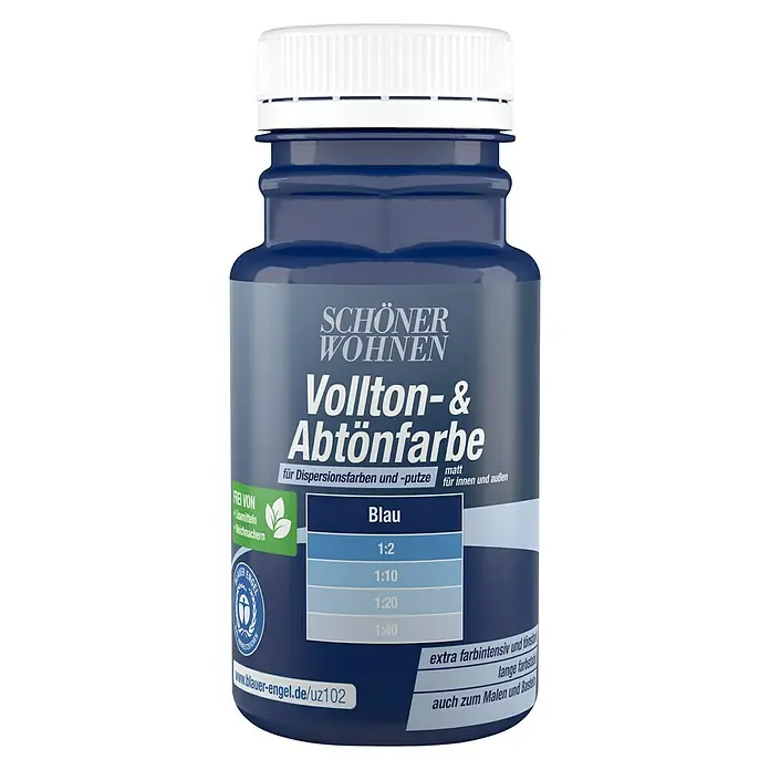SCHÖNER WOHNEN-Farbe Vollton- & Abtönfarbe - Blau, 125 ml, Matt - Vorderansicht