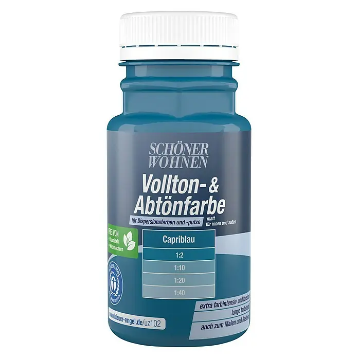 SCHÖNER WOHNEN-Farbe Vollton- & Abtönfarbe - Capriblau, 125 ml, Matt - Vorderansicht