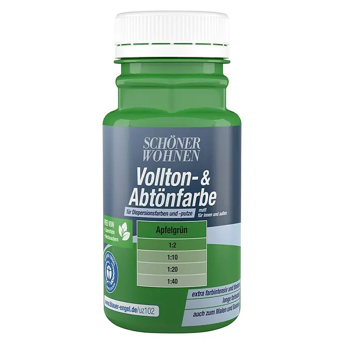 SCHÖNER WOHNEN-Farbe Vollton- & Abtönfarbe - Apfelgrün, 125 ml, Matt - Vorderansicht