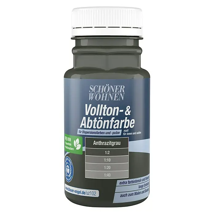 SCHÖNER WOHNEN-Farbe Vollton- & Abtönfarbe - Anthrazitgrau, 125 ml, Matt - Vorderansicht