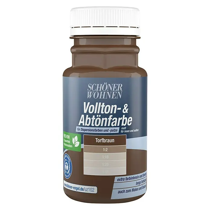 SCHÖNER WOHNEN-Farbe Vollton- & Abtönfarbe - Torfbraun, 125 ml, Matt - Vorderansicht