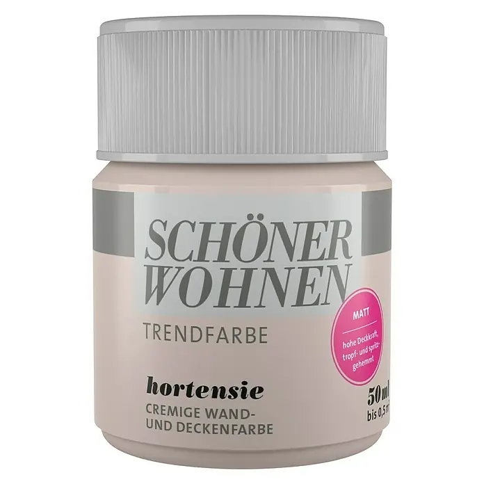 SCHÖNER WOHNEN-Farbe Wandfarbe Trendfarbe Tester - Hortensie, 50 ml, Matt - Vorderansicht
