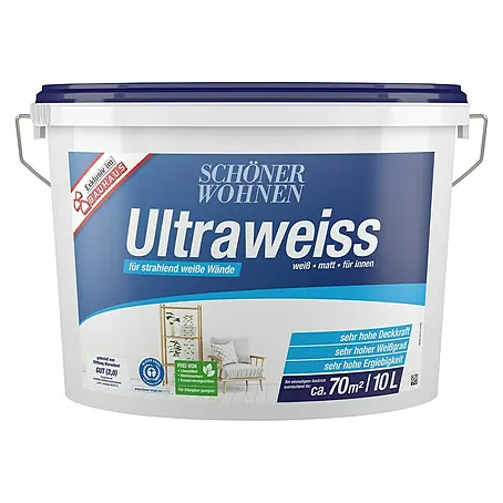 SCHÖNER WOHNEN-Farbe  Wandfarbe Ultraweiß