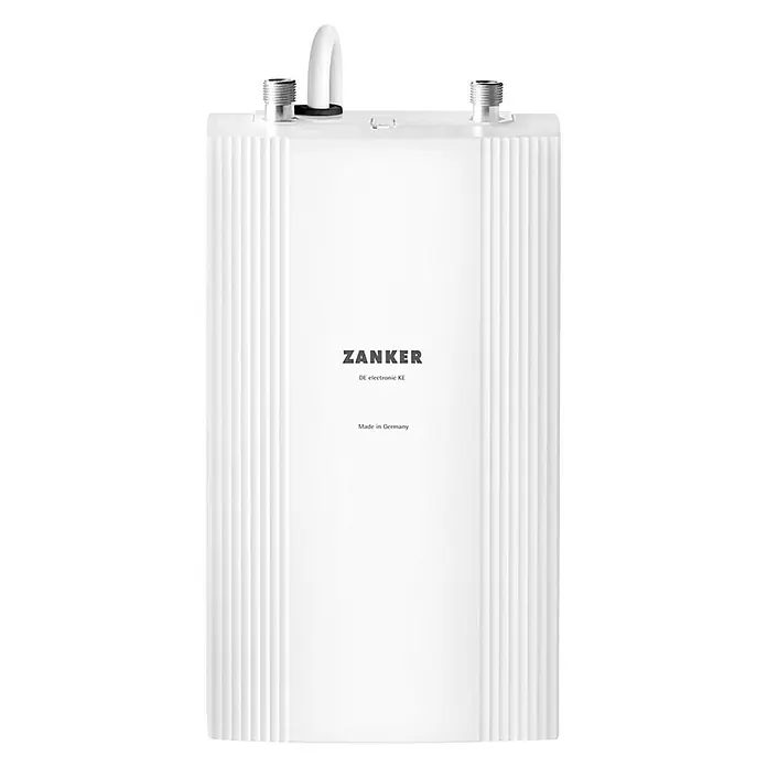 Zanker Durchlauferhitzer DE 13 KE - Heizleistung: 11/13,5 kW, Durchflussmenge: 5,4/6,4 l/min bei 38 °C, Wählbare Anschlussleistung - Vorderansicht