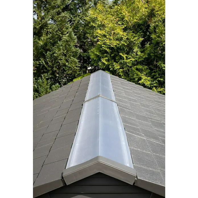 Lifetime Gerätehaus Stella - 213 cm, 228 cm, Kunststoff, Dunkelgrau - Detailaufnahme