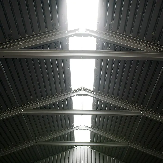 Lifetime Gerätehaus Terra - 213 cm, 356 cm, Kunststoff, Dunkelgrau - Detailaufnahme