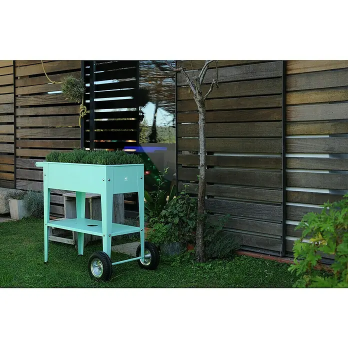 Kräuterhochbeet - L x B x H: 85 x 50 x 80 cm, Mintgrün - Stimmungsaufnahme