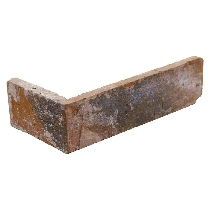 Celina Klinker Verblendstein-Ecke Vintage New York - 24,5 x 7,1 x 11,5 cm, Braun/Rot, Steinoptik - Diagonale Ansicht