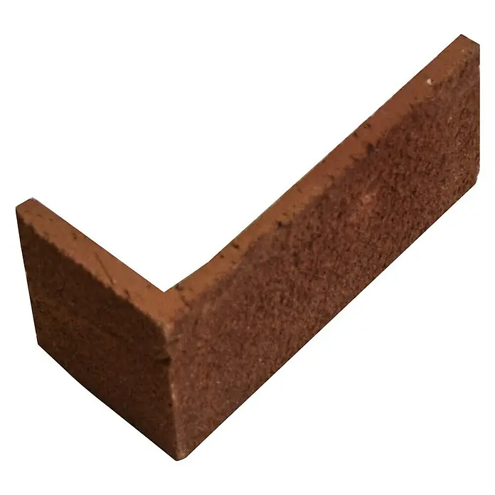 Celina Klinker Verblendstein-Ecke Handform Rotsand - 11,5 x 5,2 x 5,2 cm, Rot, Steinoptik - Diagonale Ansicht