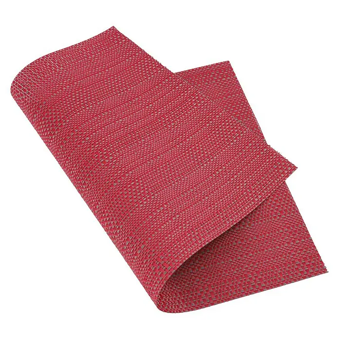Vénilia Tisch-Set Gewebt - Kirschrot, L x B: 45 x 30 cm, Kunststoff - Diagonale Ansicht