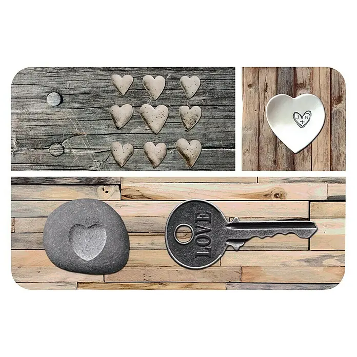 Vénilia Tisch-Set - Key of Love, L x B: 45 x 30 cm, Kunststoff - Ansicht von oben