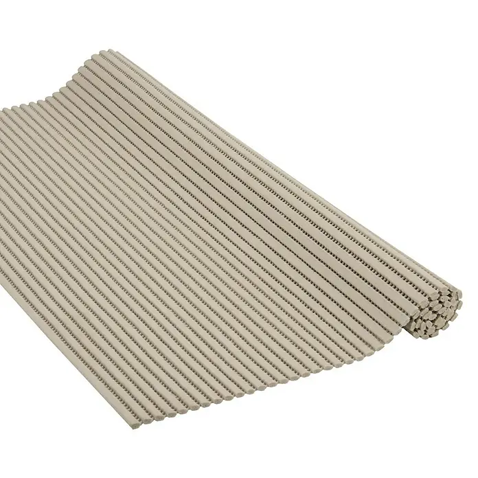 Vénilia Bodenmatte Venisoft - L x B: 200 x 65 cm, Taupe, Uni-Farben - Diagonale Ansicht