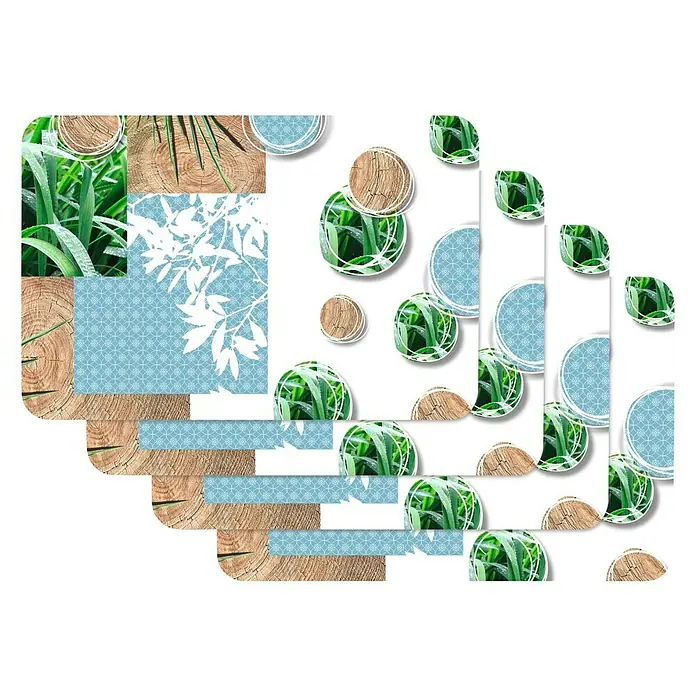 Vénilia Tisch-Set - Fresh Nature, L x B: 45 x 30 cm, Kunststoff - Draufsicht
