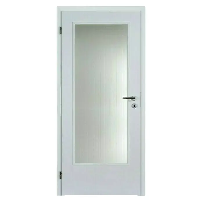 Doornite Sobna vrata sa staklom - D x Š x V: 39 x 750 x 2.000 mm, DIN lijevo, Bijele boje - Pogled sprijeda