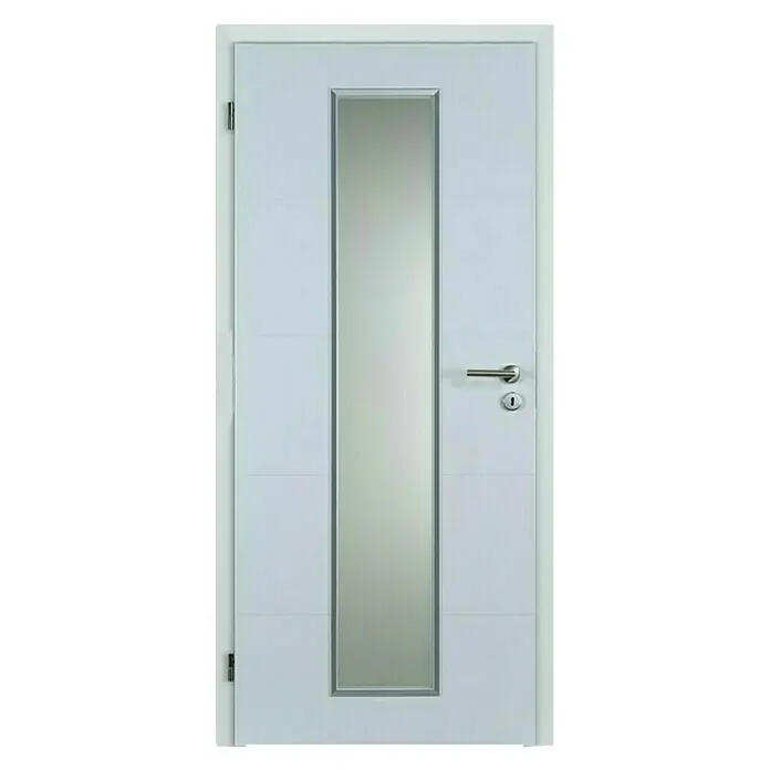 Doornite Sobna vrata sa staklom Quadro - D x Š x V: 39 x 948 x 2.000 mm, DIN lijevo, Bijele boje - Pogled sprijeda